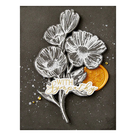 Flower Stems Press Plate & Die Set from the Pressed Posies Collection