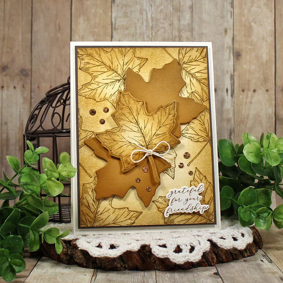 Autumn Leaves Press Plate & Die Set from the BetterPress Autumn Collection