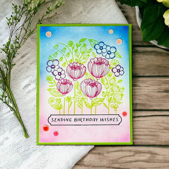 Blooming Garden Press Plates from the BetterPress Place & Press Registration Collection