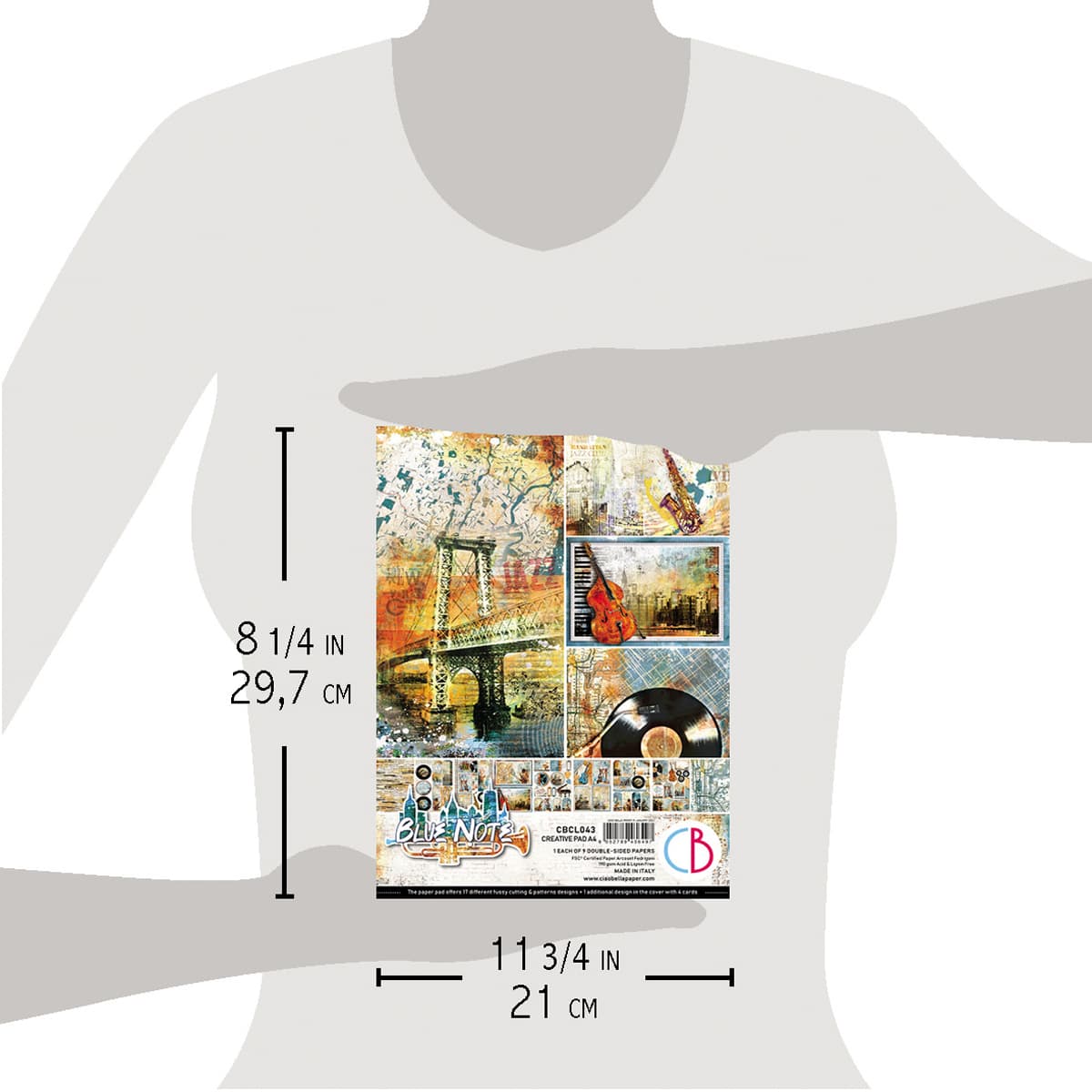 Ciao Bella Blue Note Creative Pad A4 9/Pkg