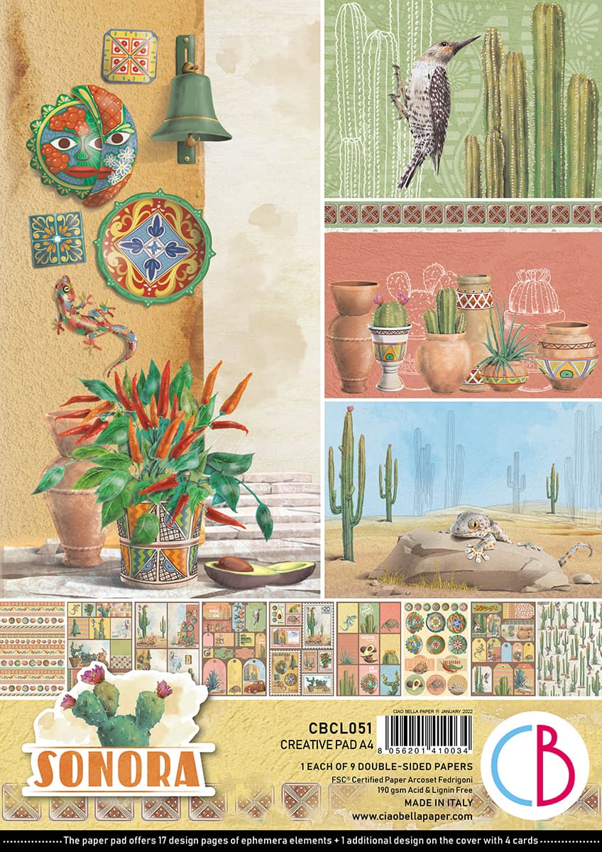 Ciao Bella Sonora Creative Pad A4 9/Pkg