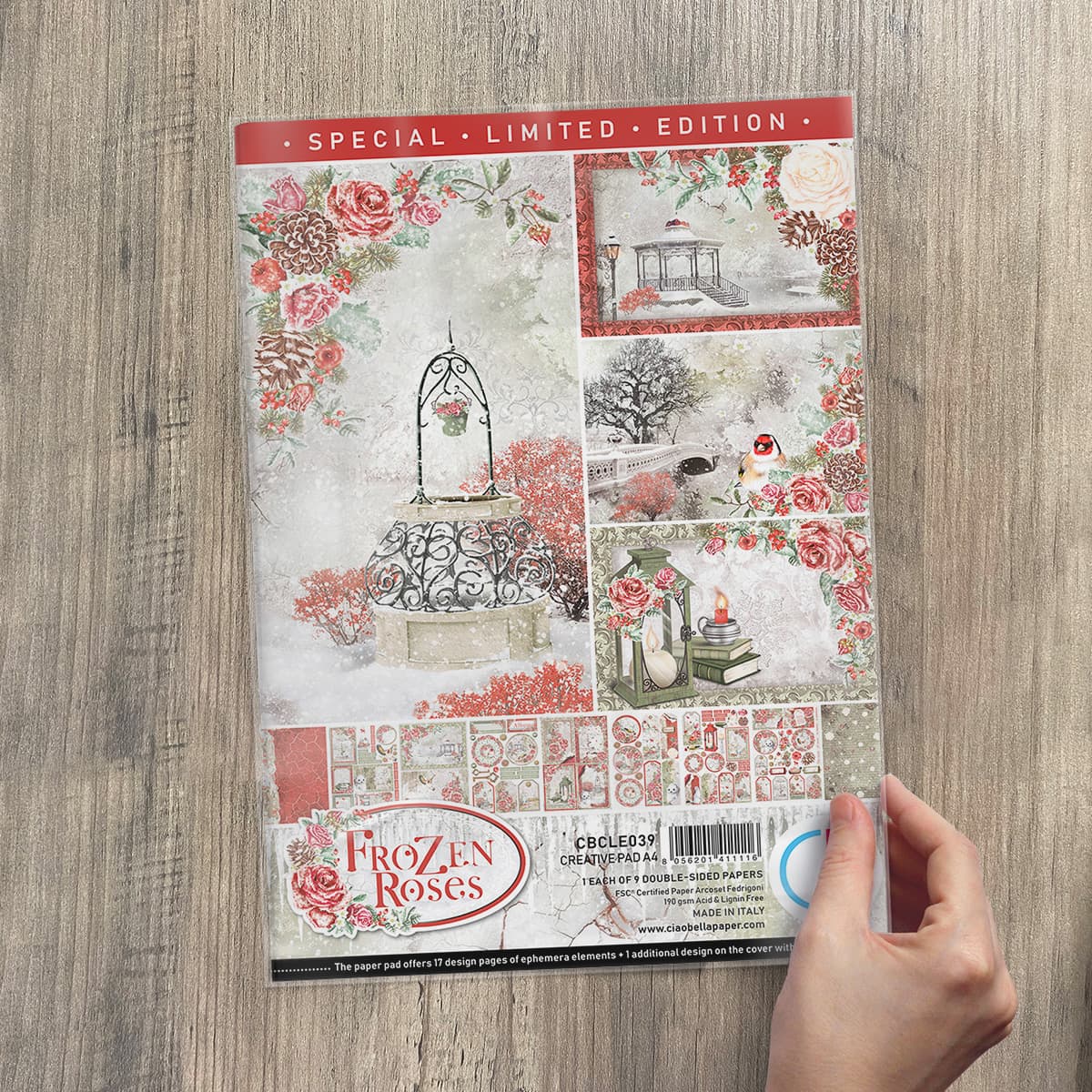 Ciao Bella Frozen Roses Limited Edition Creative Pad A4 9/Pkg
