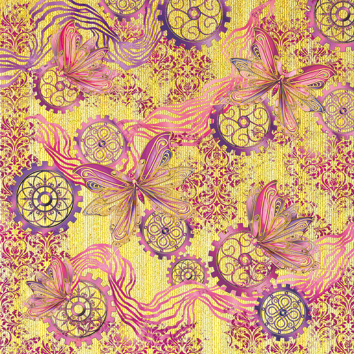 Deluxe Ethereal Paper Gold 6"x6" 5/Pkg