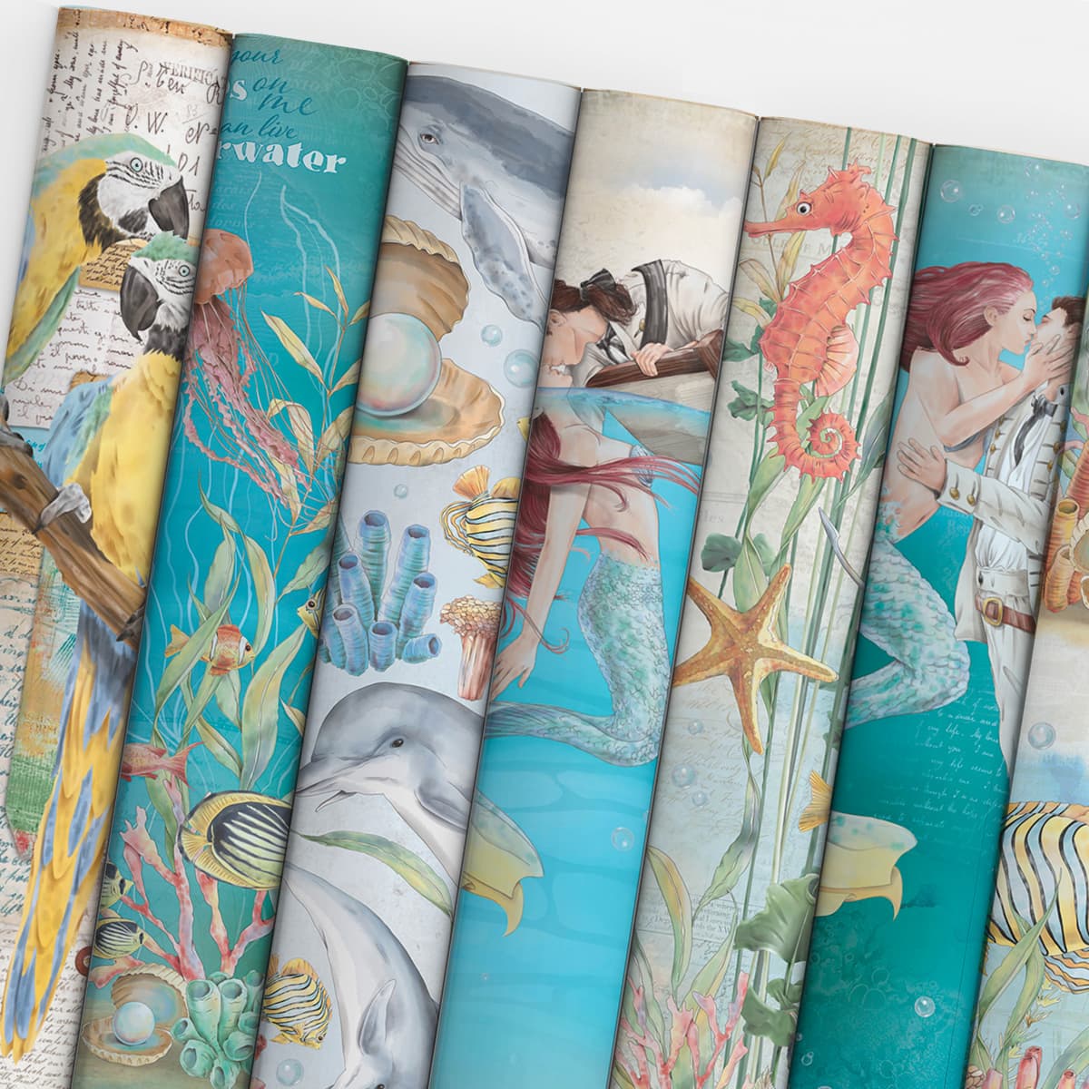 Ciao Bella Underwater Love Paper Pad 8"x8" 12/Pkg