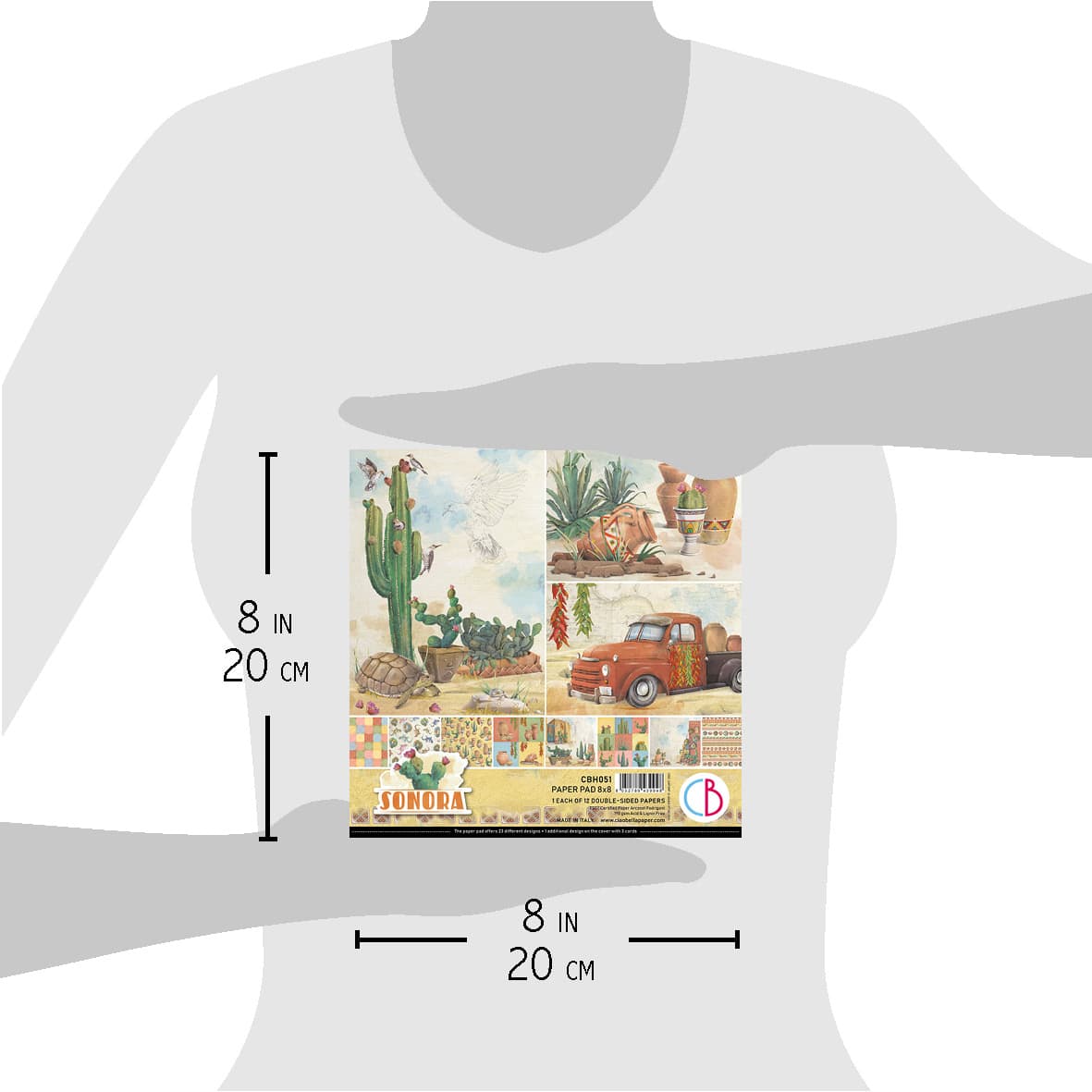 Ciao Bella Sonora Paper Pad 8"x8" 12/Pkg