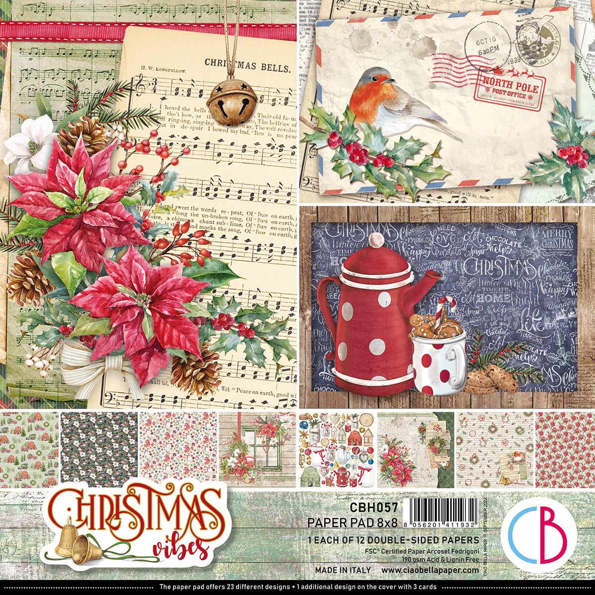 Christmas Vibes Pad 8x8 12/Pkg