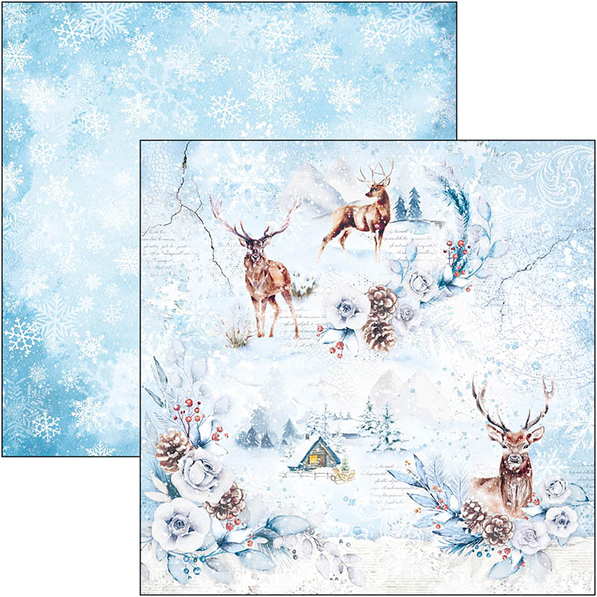 Ciao Bella Winter Journey Paper Pad 12"x12" 12/Pkg