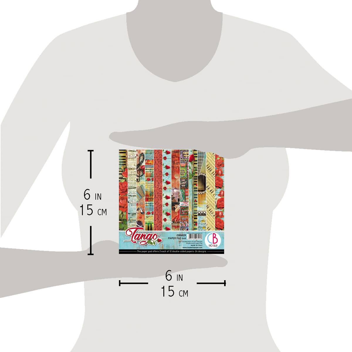 Ciao Bella Tango Paper Pad 6"x6" 24/Pkg