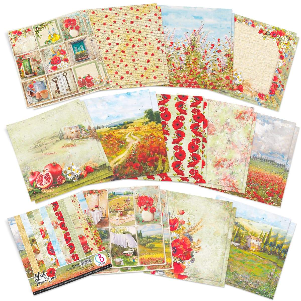 Ciao Bella Under The Tuscan Sun Paper Pad 6"x6" 24/Pkg