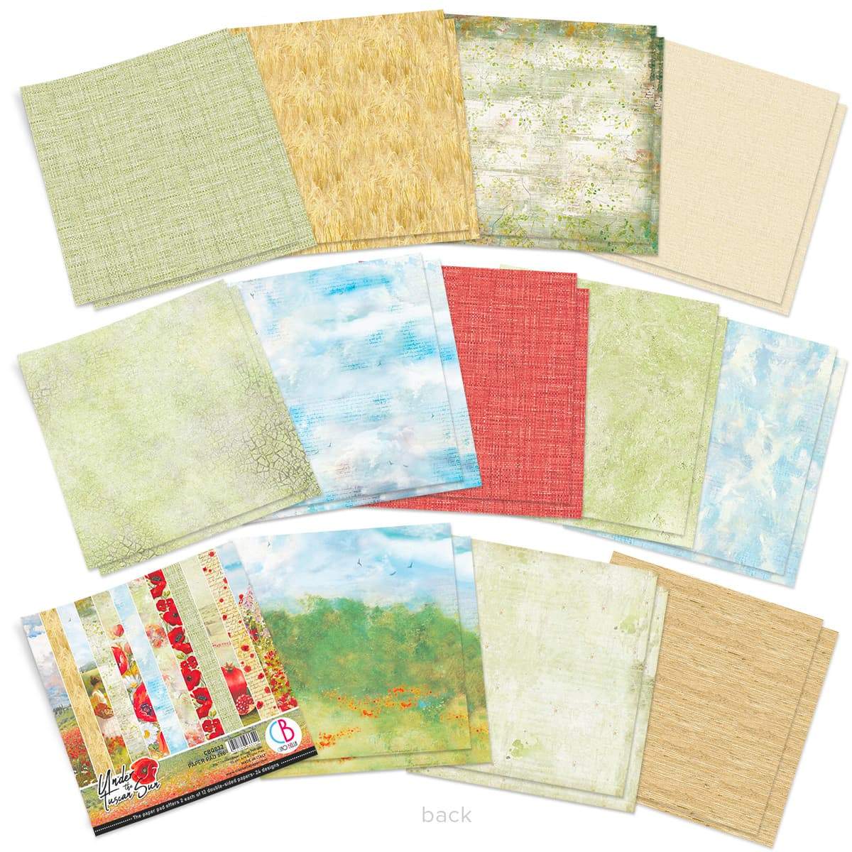 Ciao Bella Under The Tuscan Sun Paper Pad 6"x6" 24/Pkg