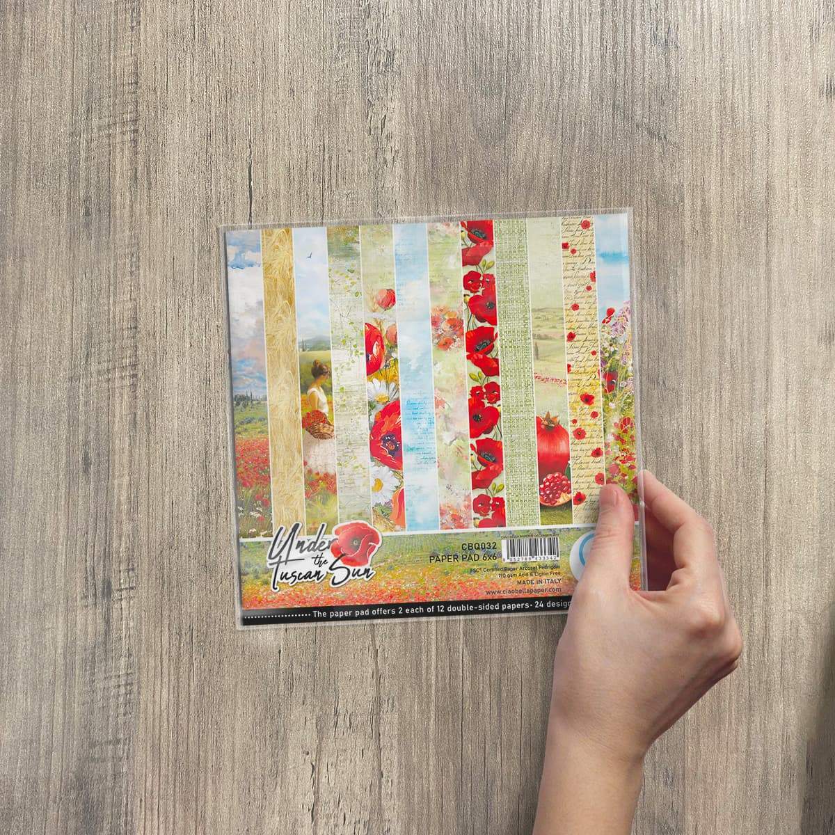 Ciao Bella Under The Tuscan Sun Paper Pad 6"x6" 24/Pkg