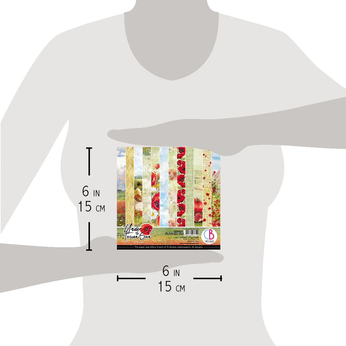 Ciao Bella Under The Tuscan Sun Paper Pad 6"x6" 24/Pkg