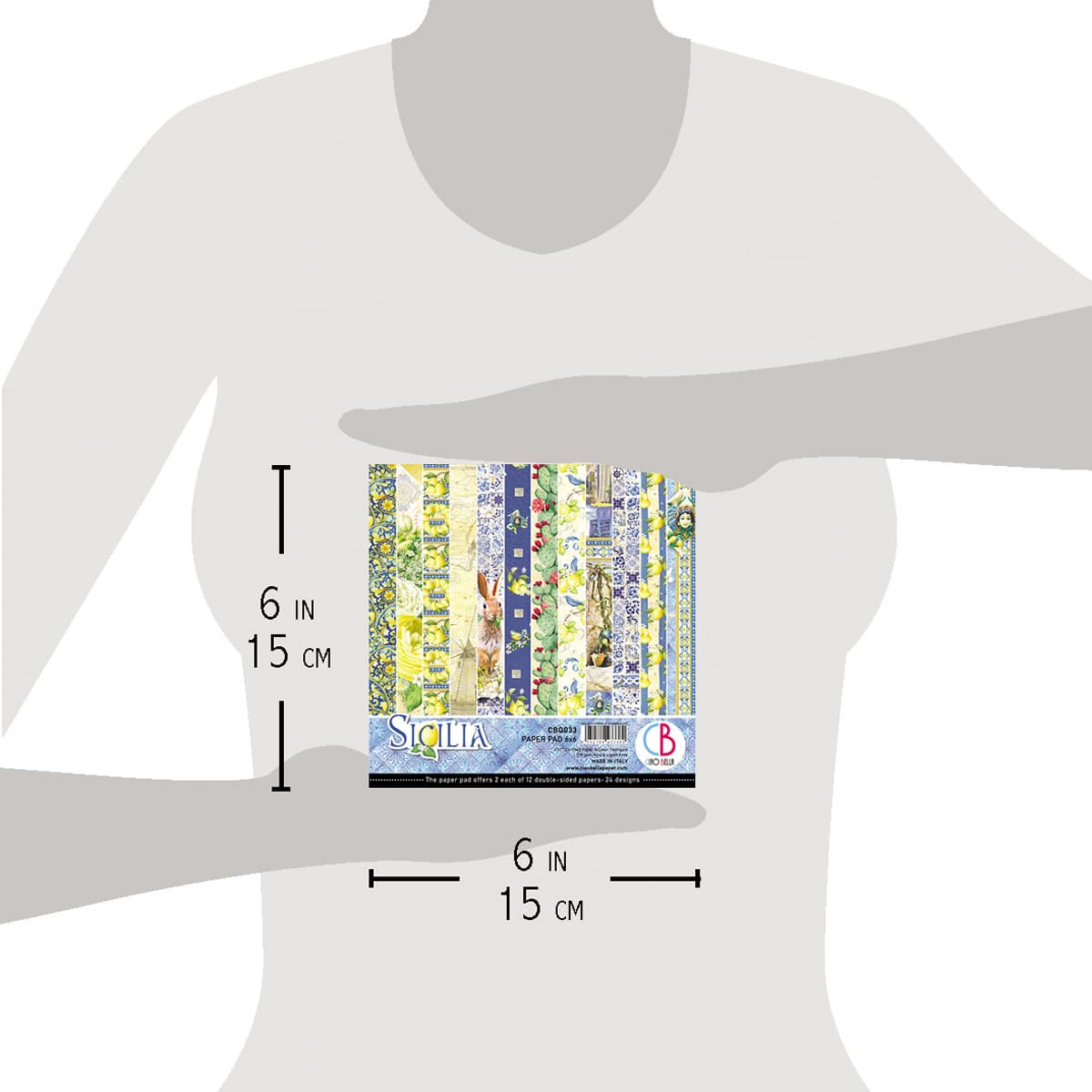 Ciao Bella Sicilia Paper Pad 6"x6" 24/Pkg