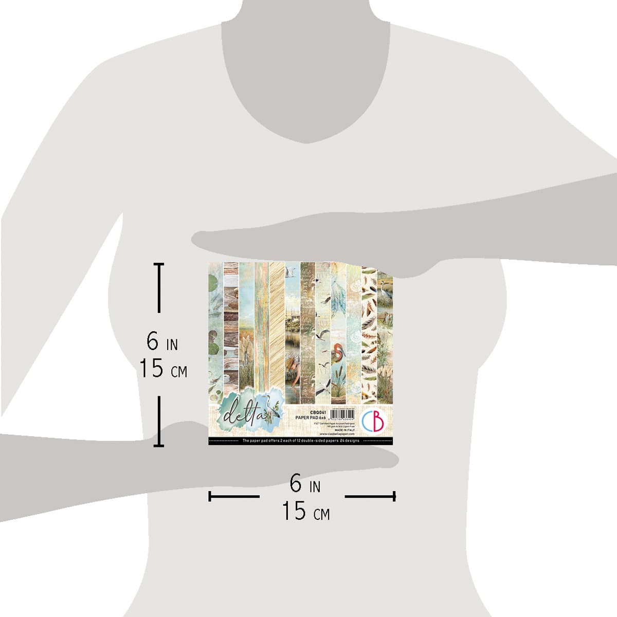 Ciao Bella Delta Paper Pad 6"x6" 24/Pkg