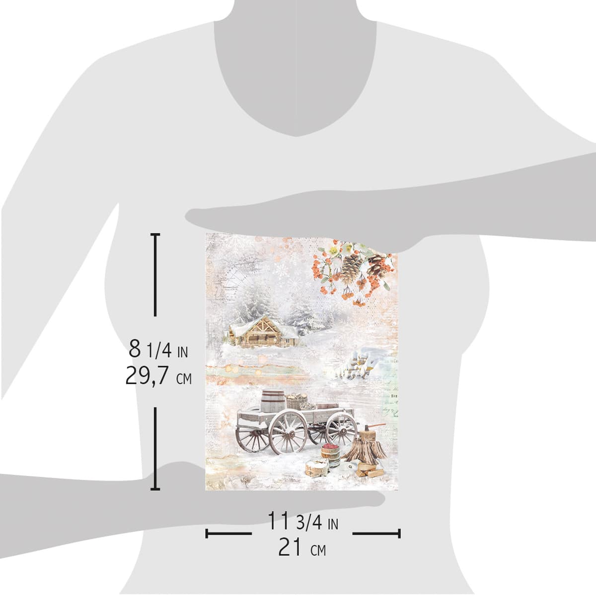 Ciao Bella Rice Paper A4 Winter Mood