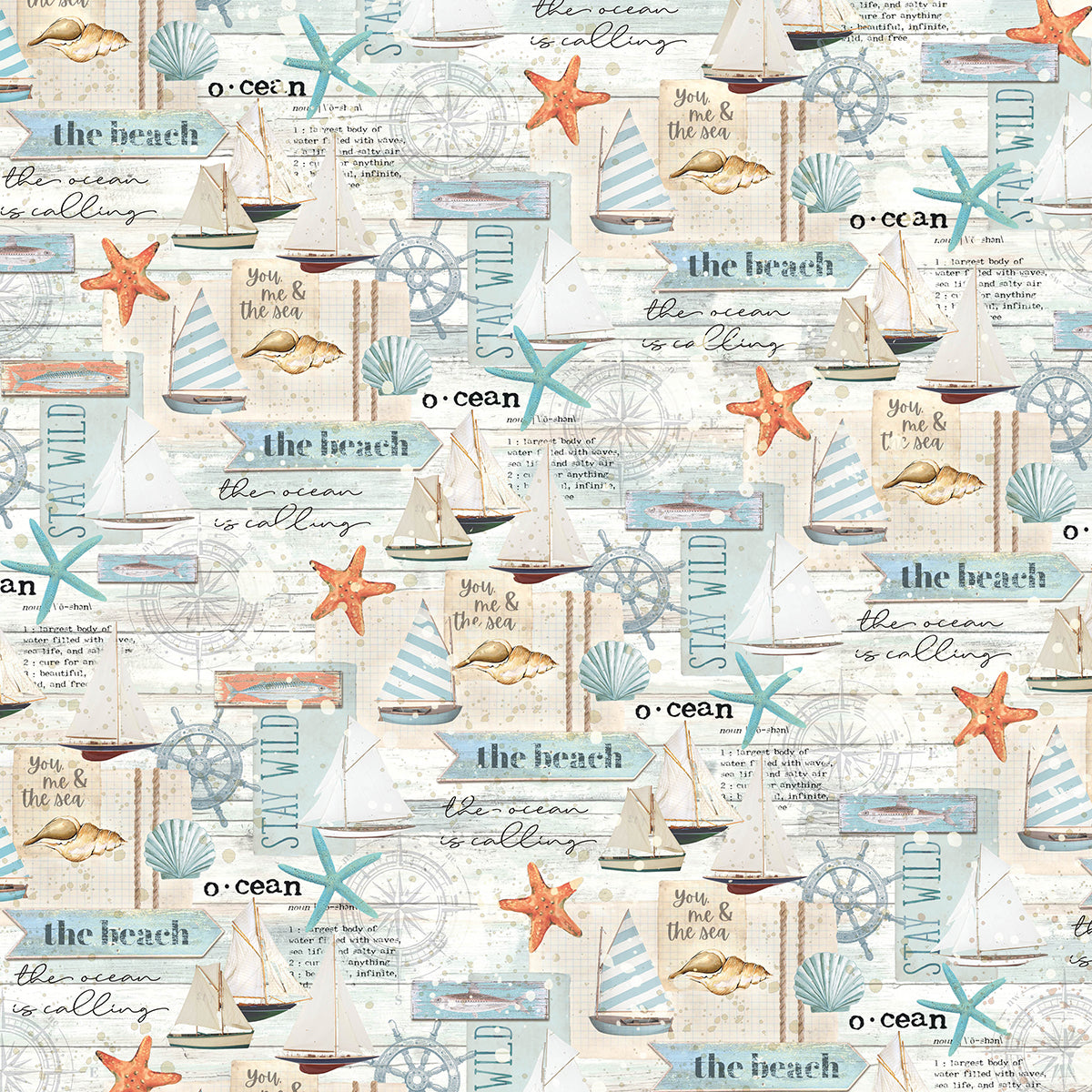 Ciao Bella Summer Breeze Patterns Pad 12"x12" 8/Pkg