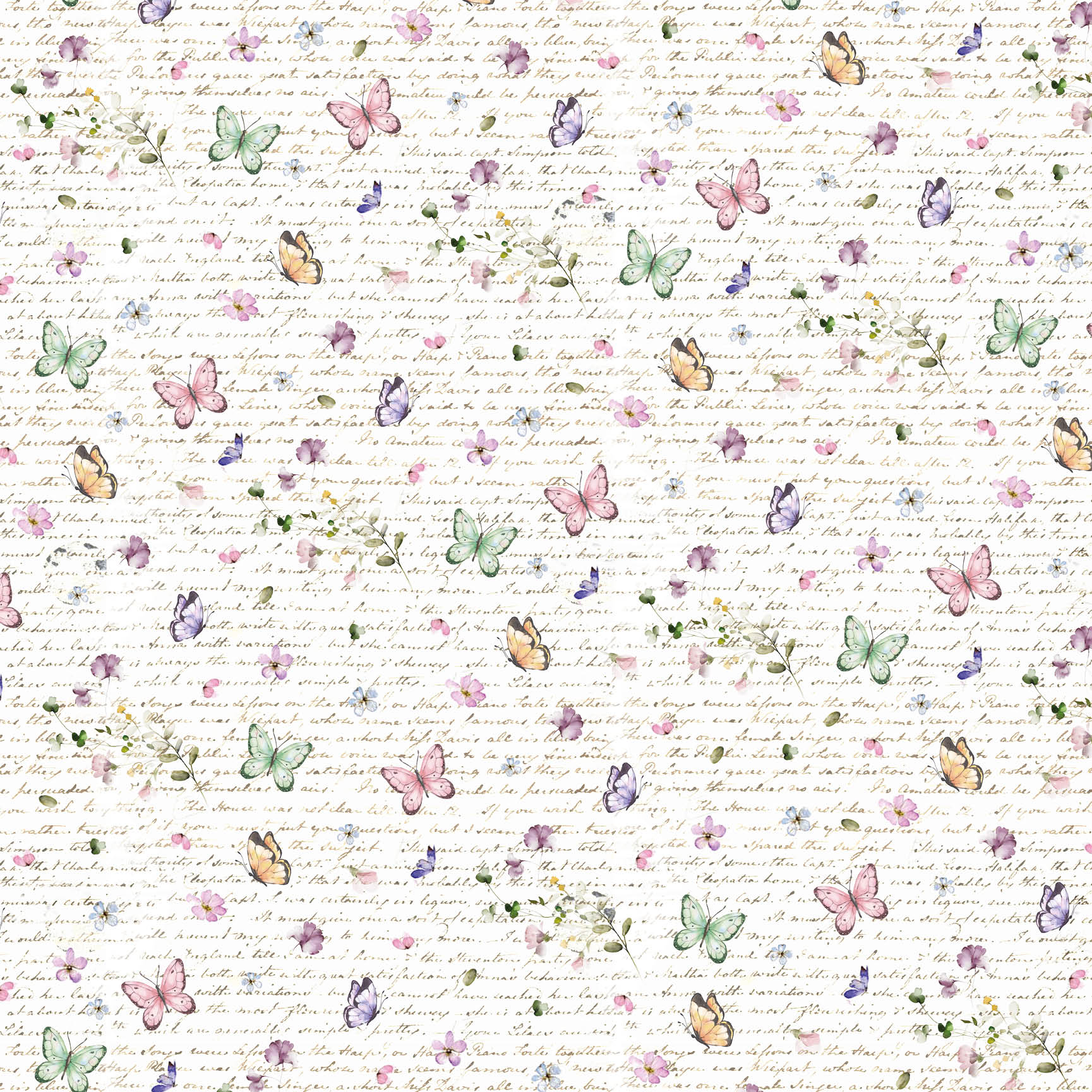 Ciao Bella Blooming Patterns Pad 12"x12" 8/Pkg