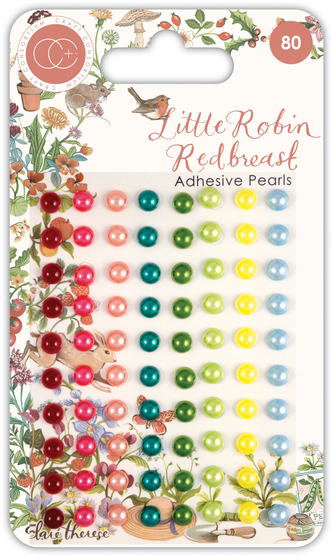 Craft Consortium Little Robin Redbreast - Adhesive Pearls