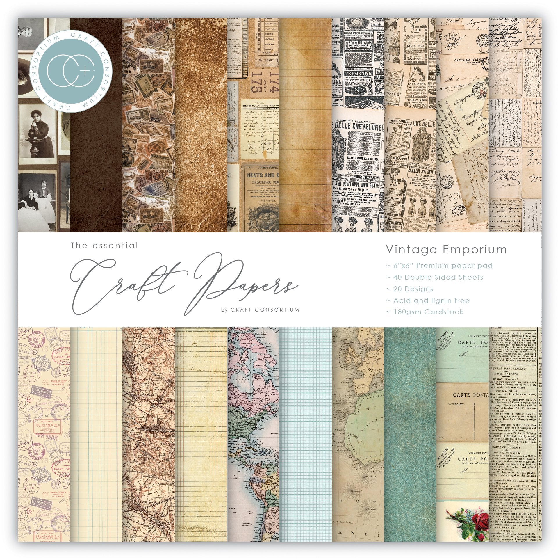 Vintage Emporium 6x6 Premium Paper Pad
