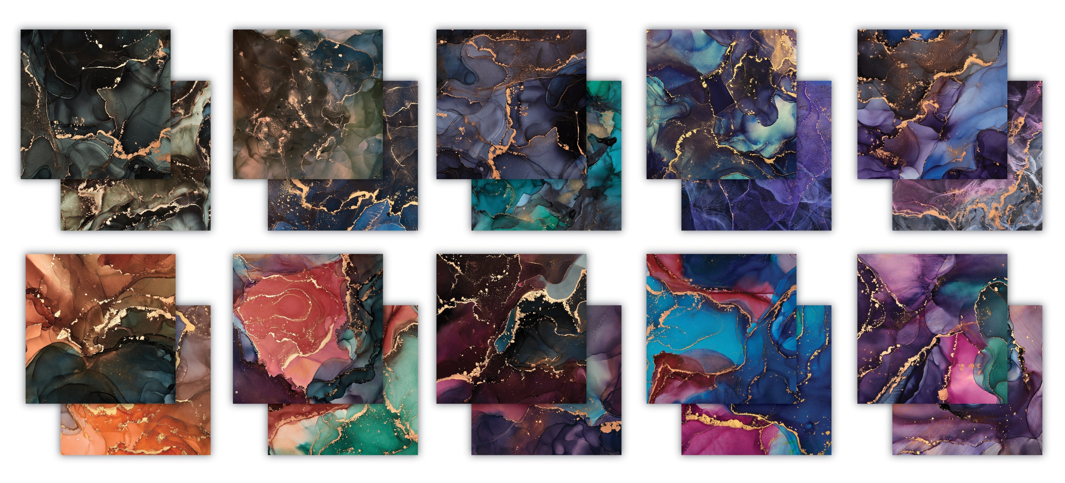 Craft Consortium - Ink Drops - Midnight - 6x6