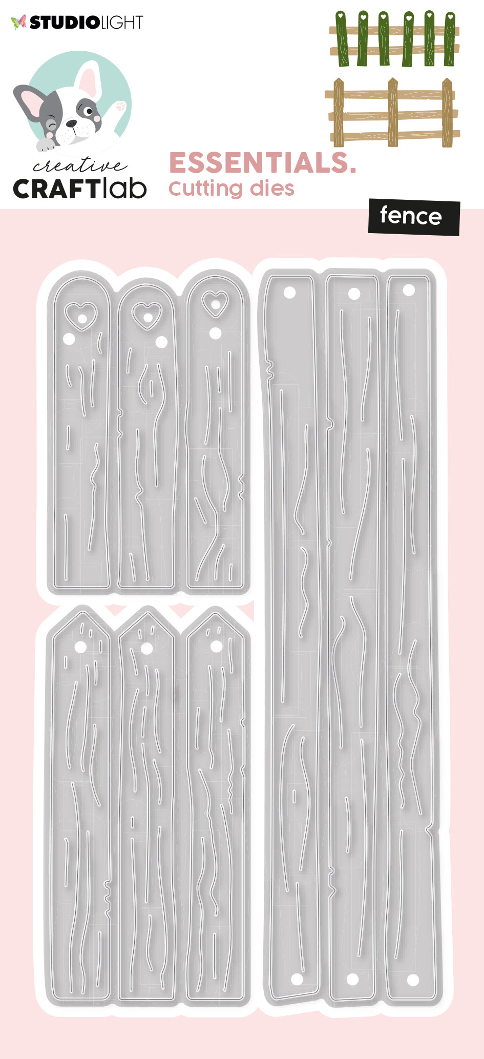 CCL Cutting Die Fence Essentials 122x66x1mm 4 PC nr.689