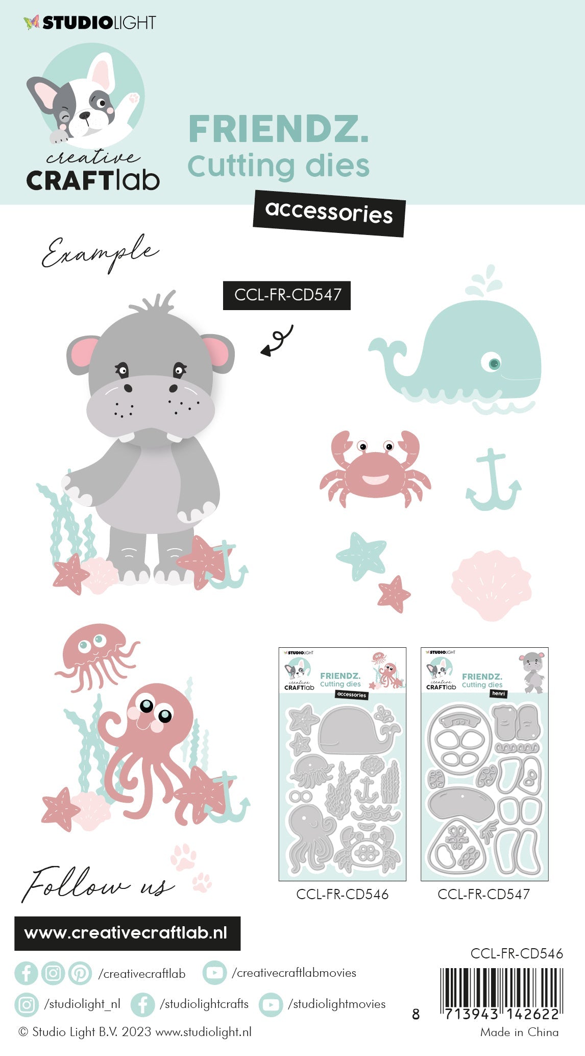 CCL Cutting Dies Sea Accessoires Friendz 127x84x1mm 15 PC nr.546