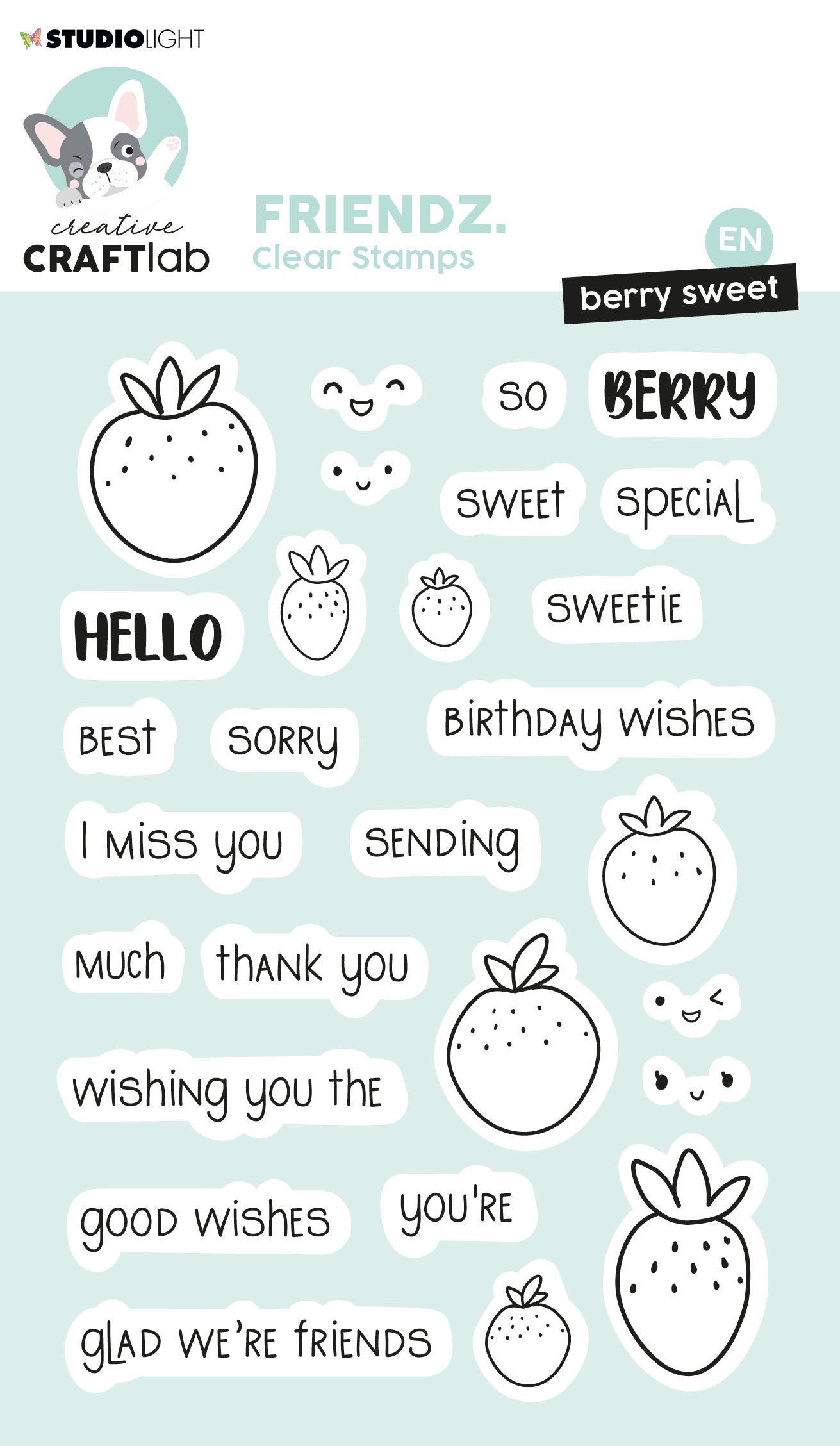 CCL Clear Stamp Hello Sweetie Friendz 155x111x3mm 28 PC nr.347