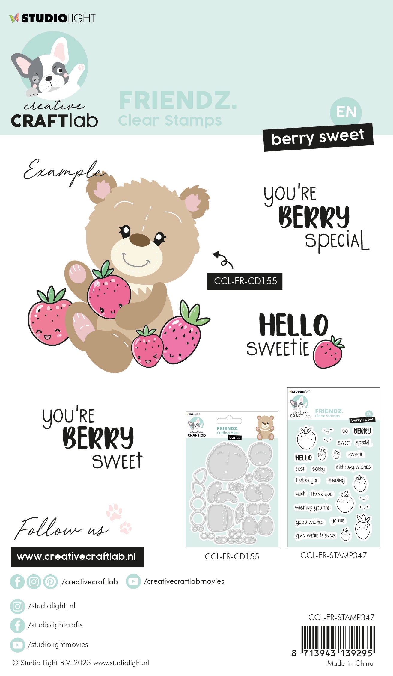 CCL Clear Stamp Hello Sweetie Friendz 155x111x3mm 28 PC nr.347