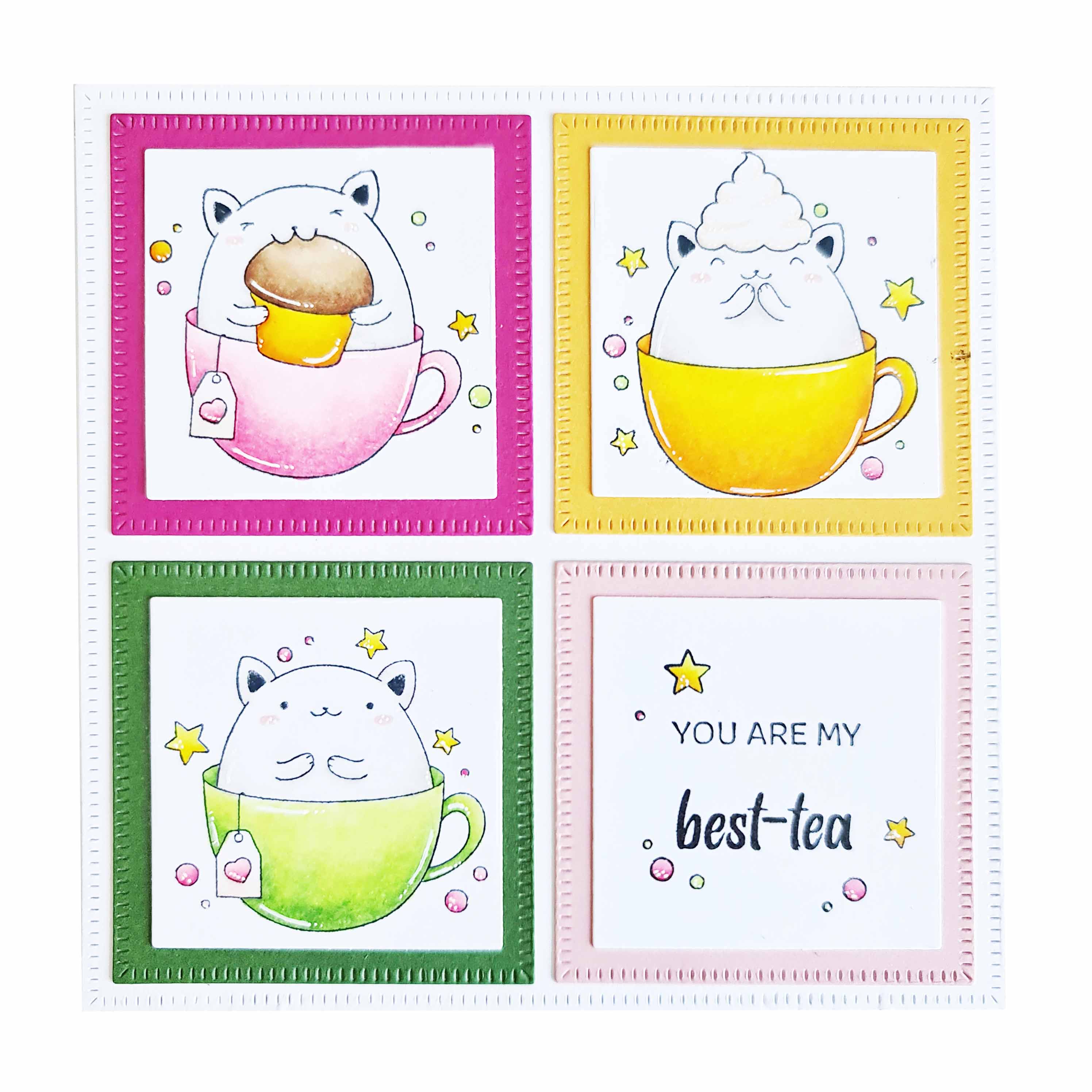 CCL Clear Stamp Cup Of Tea Friendz 92x138x1mm 11 PC nr.553