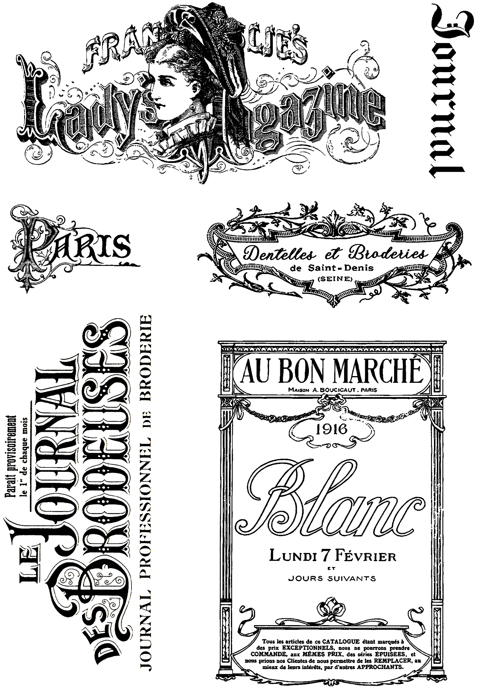 Creative Expressions Taylor Made Journals Mode De La Paris 6 in x 8 in Clear Stamp Set