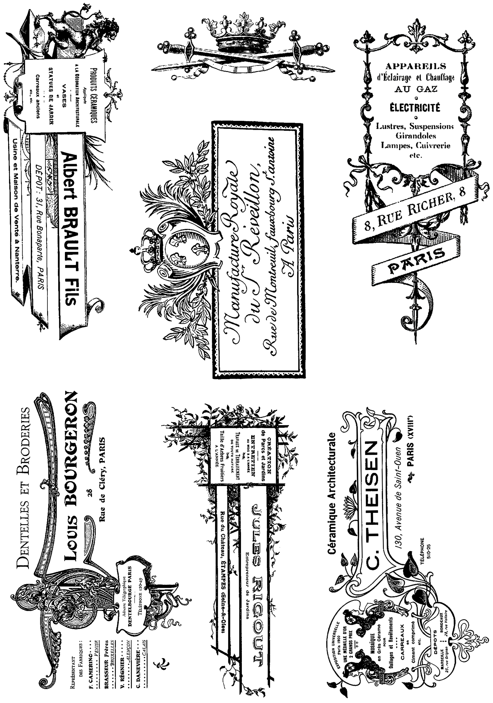 Creative Expressions Taylor Made Journals French Ads 1 6 in x 8 in Clear Stamp Set