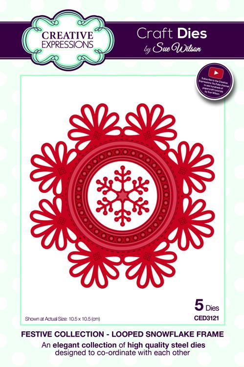 Festive Collection Looped Snowflake Frame Die
