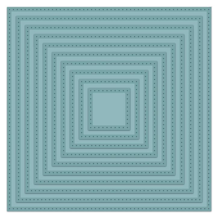 Noble Double Pierced Squares - Set B Die