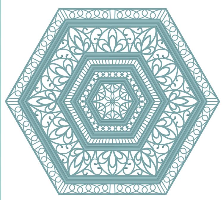 Noble Collection Lavish Accented Hexagons Die