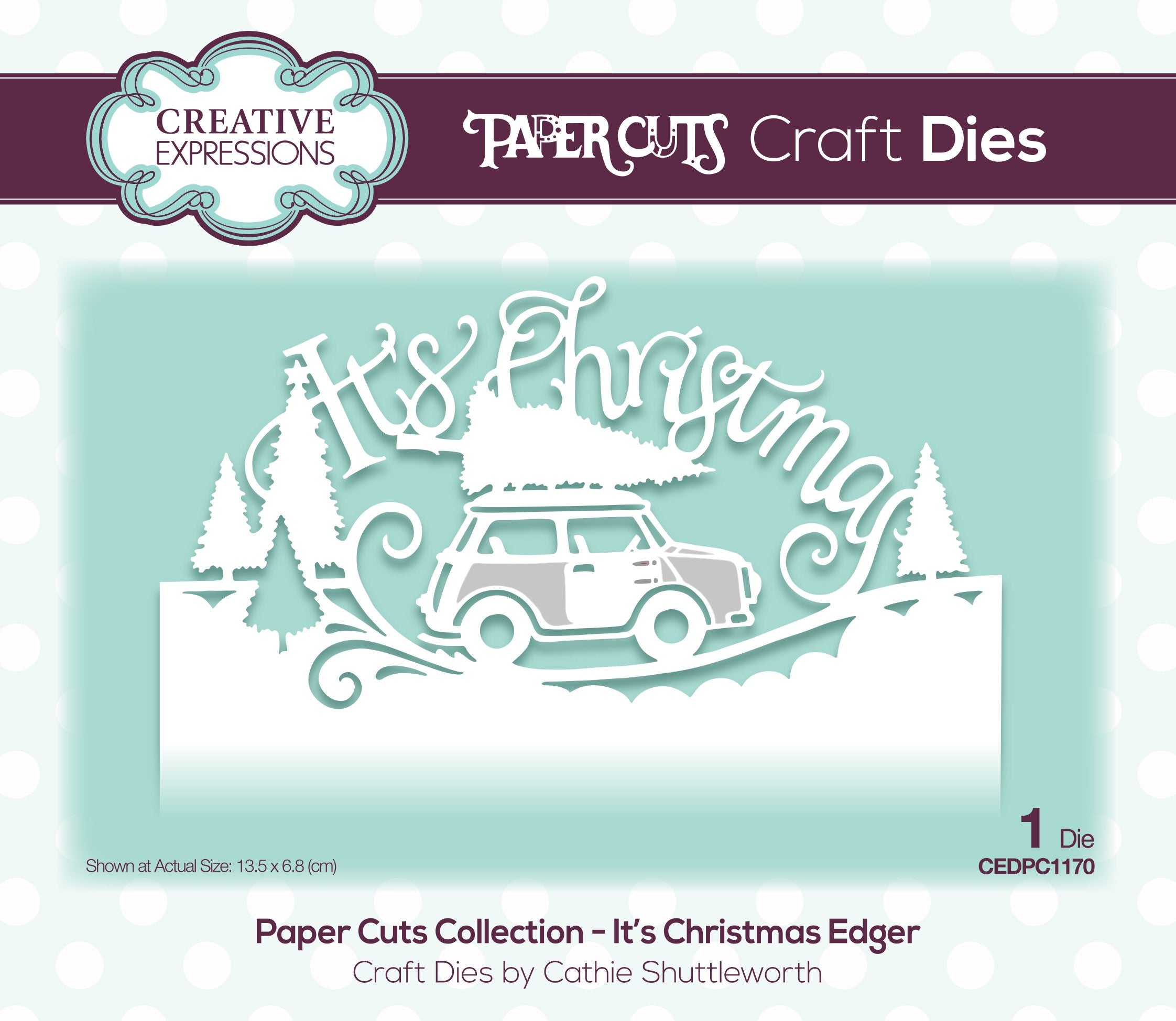 Creative Expressions Paper Cuts It's Christmas Edger Craft Die