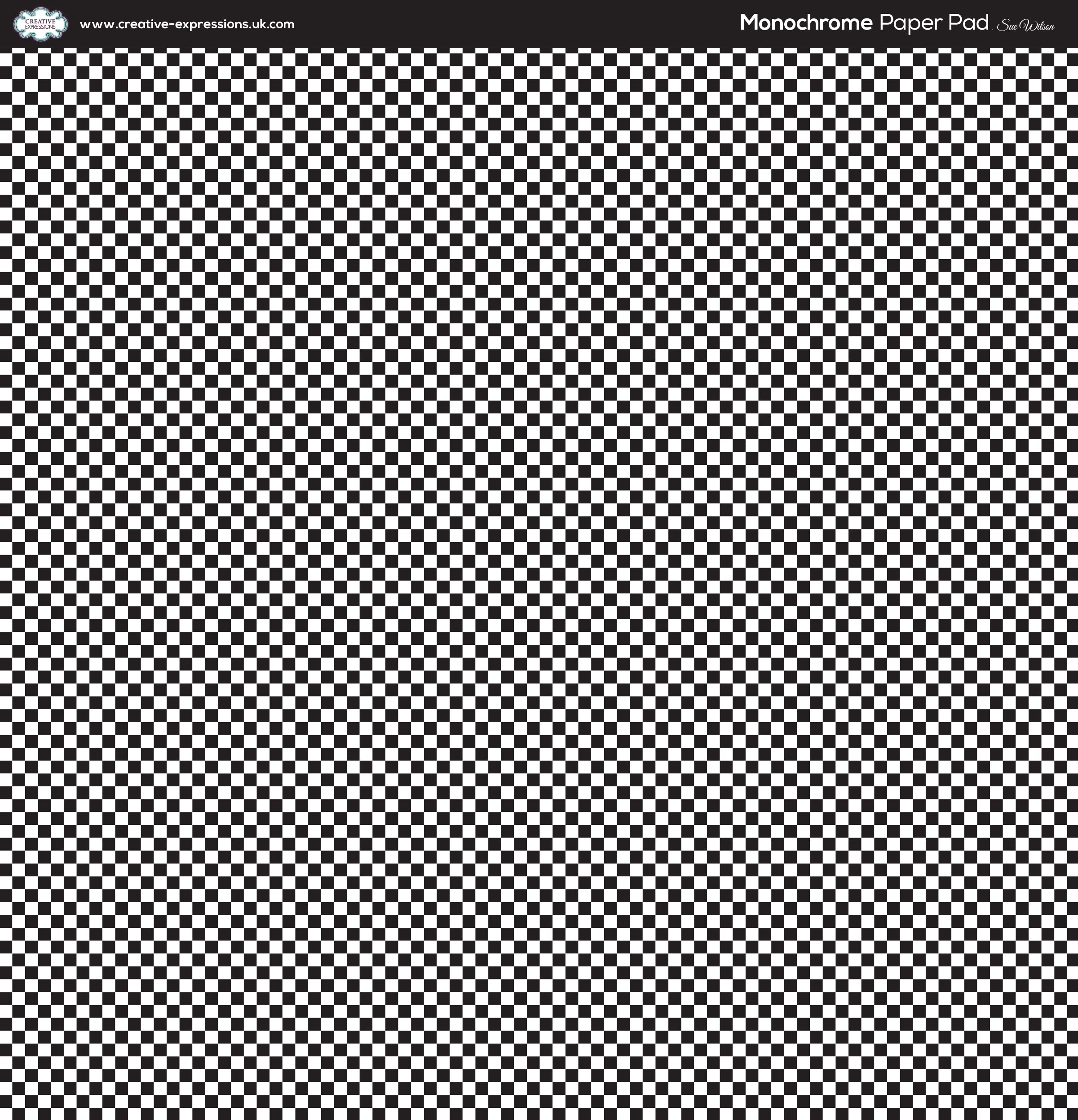 Creative Expressions Sue Wilson Monochrome Stripes 8 in x 8 in Paper Pad