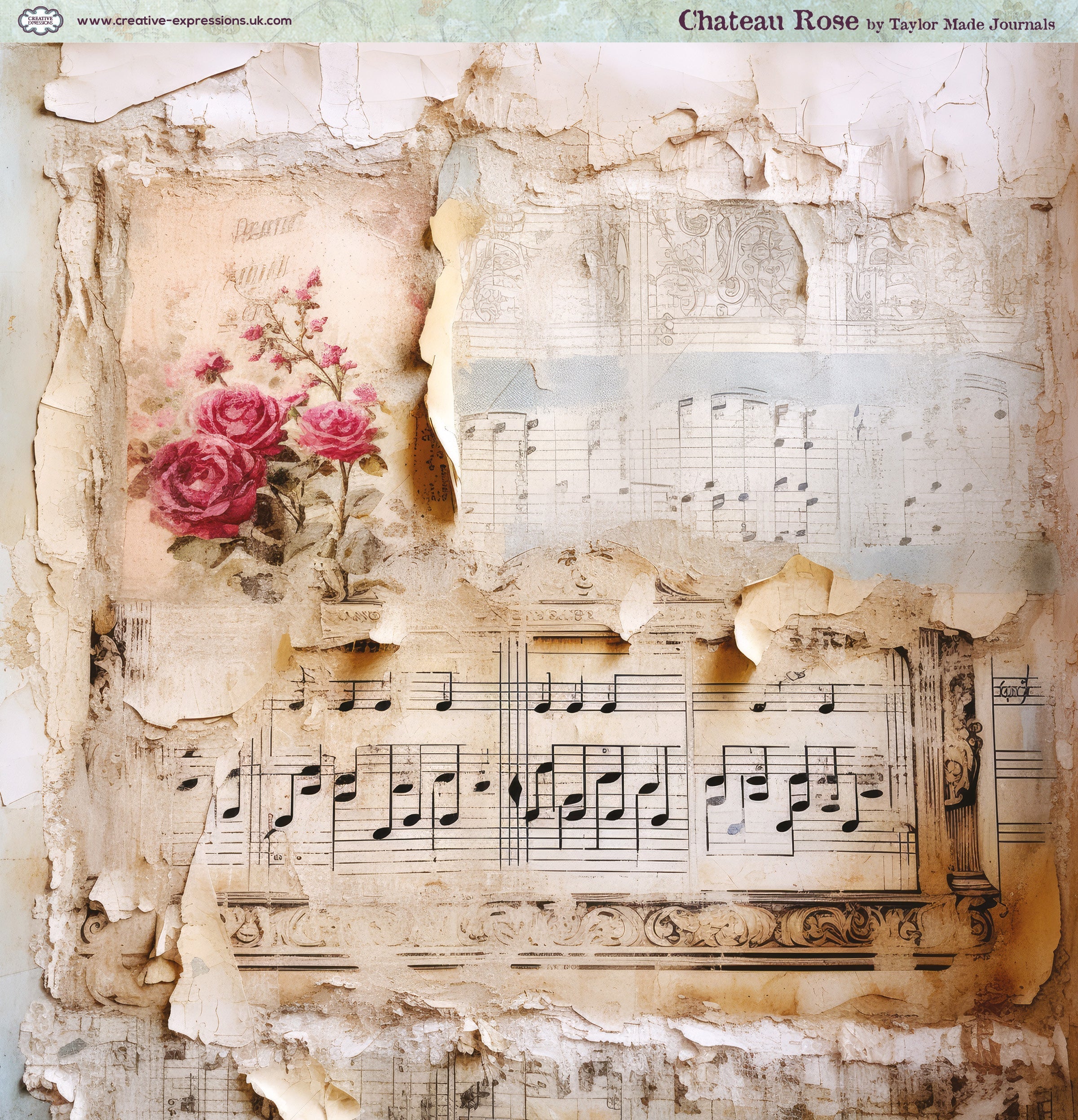 Creative Expressions Taylor Made Journals Chateau Rose 8 in x 8 in Paper Pad