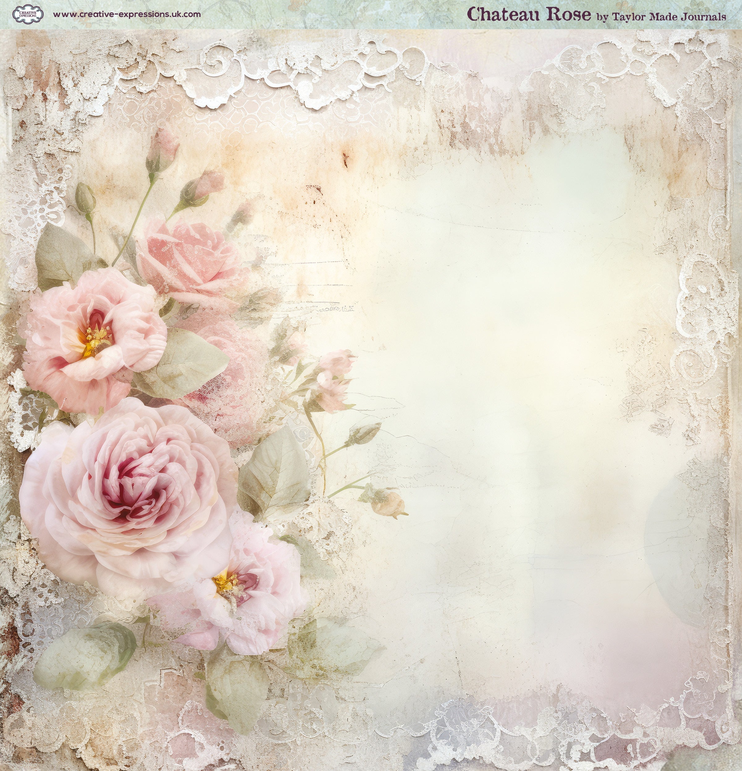 Creative Expressions Taylor Made Journals Chateau Rose 8 in x 8 in Paper Pad