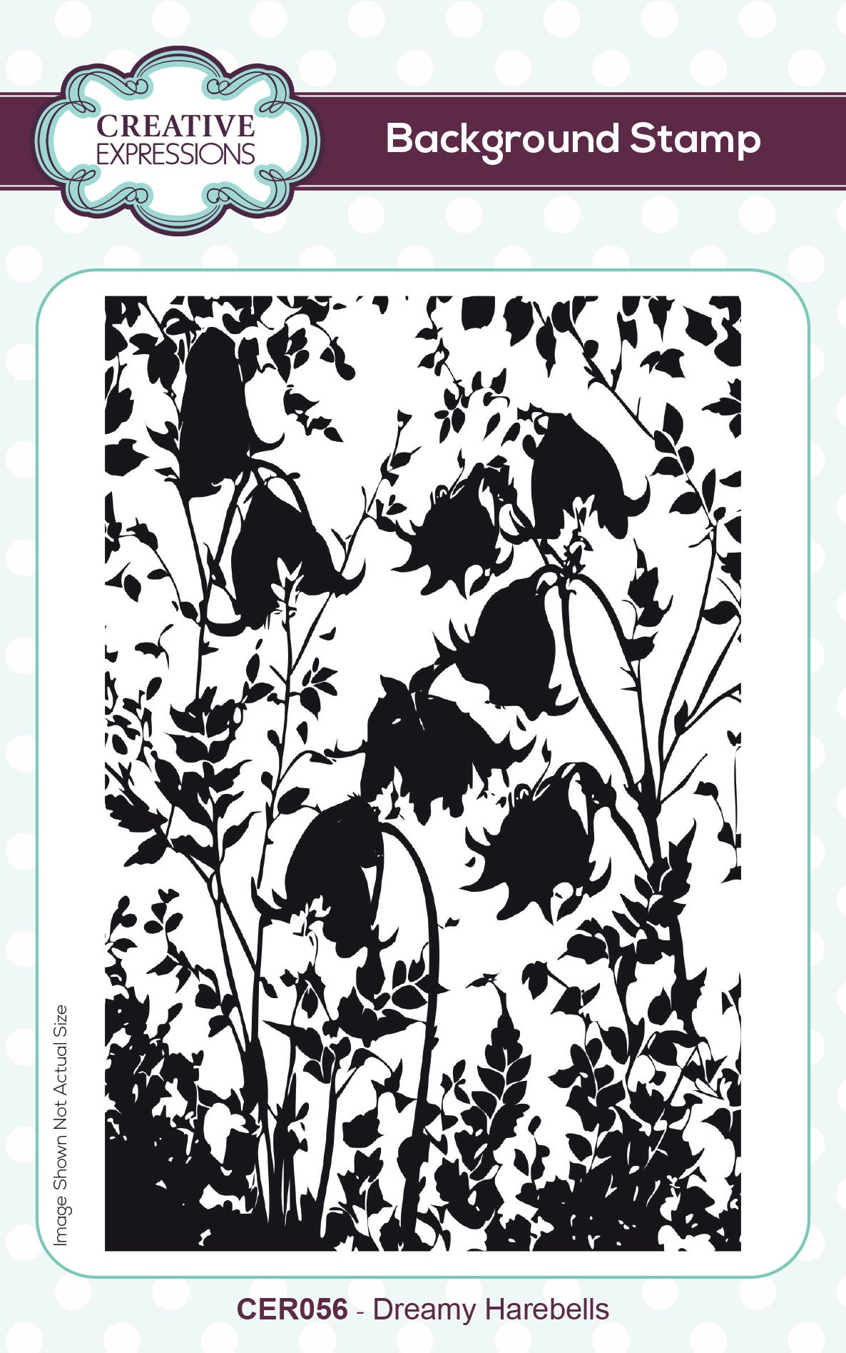 Creative Expressions Dreamy Harebells 4 in x 6 in Pre Cut Rubber Stamp