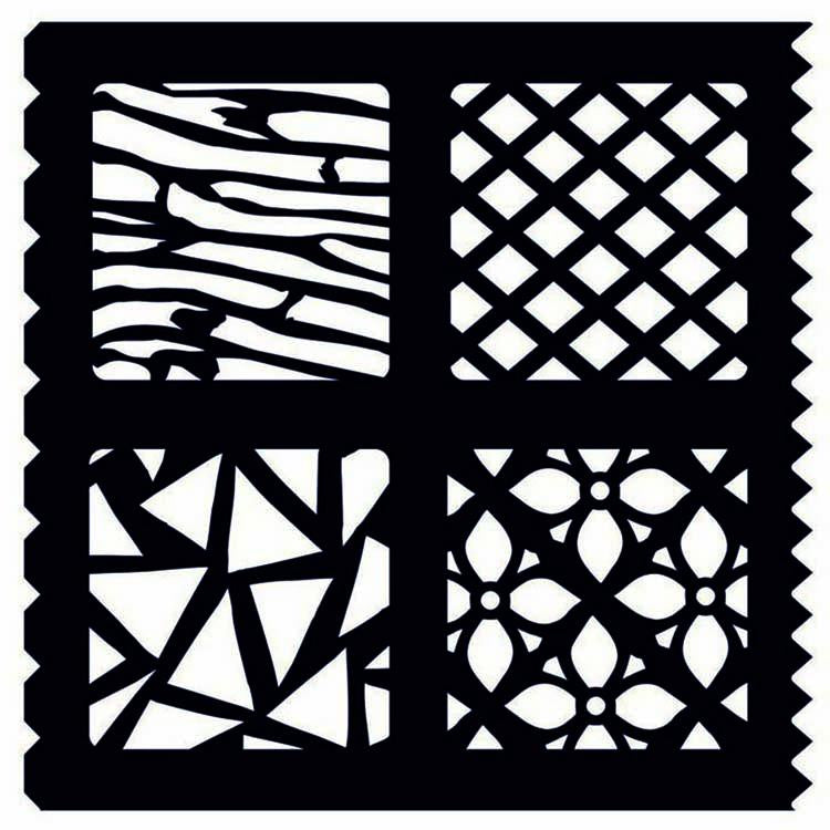 Creative Expressions 7" X 7" Artist Trading Stencil Stencil Crazy Paving