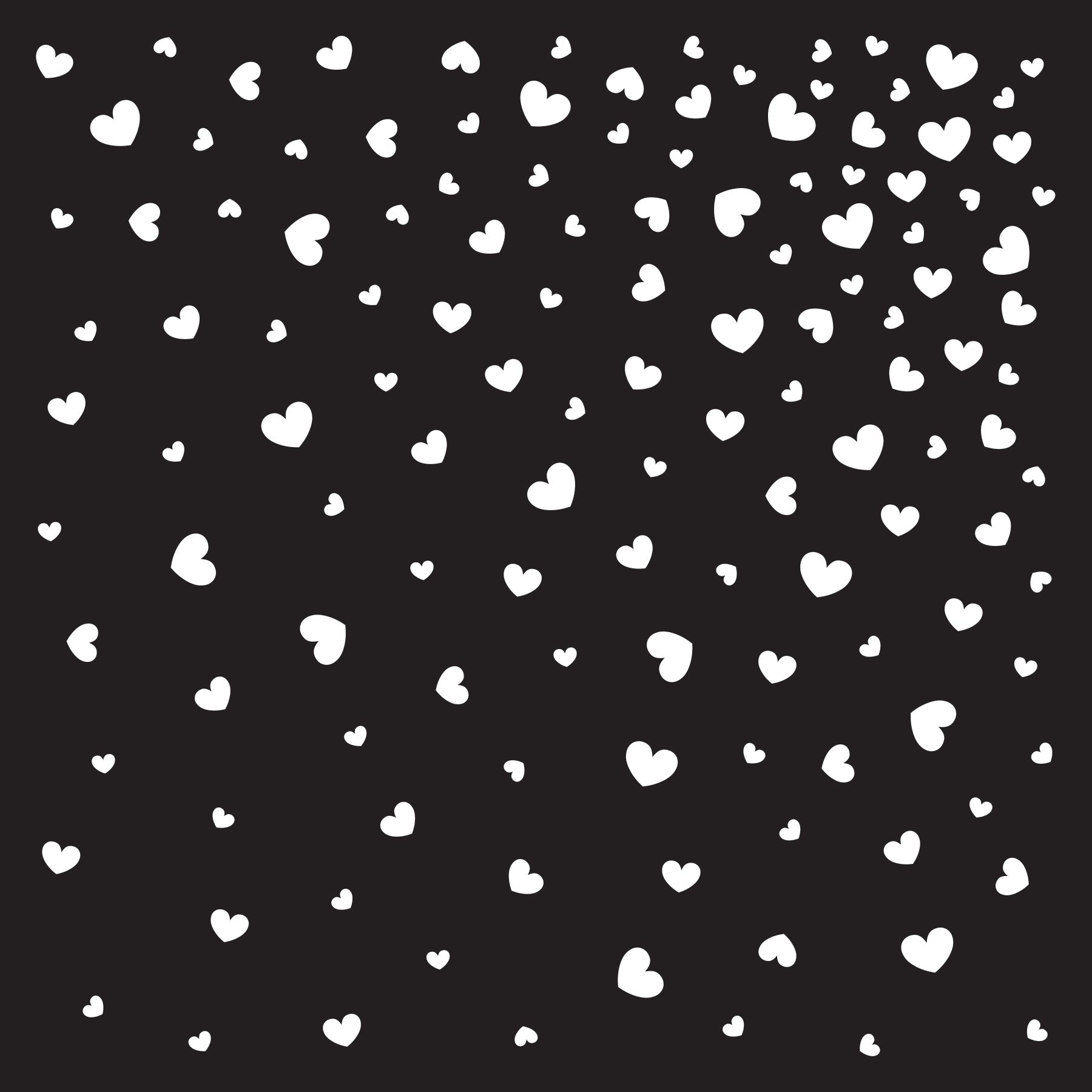 Creative Expressions Scattered Hearts Jamie Rodgers 6 in x 6 in Stencil