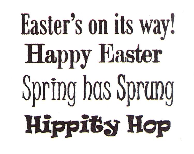 Frog's Whiskers Ink Stamp - Easter Word Set