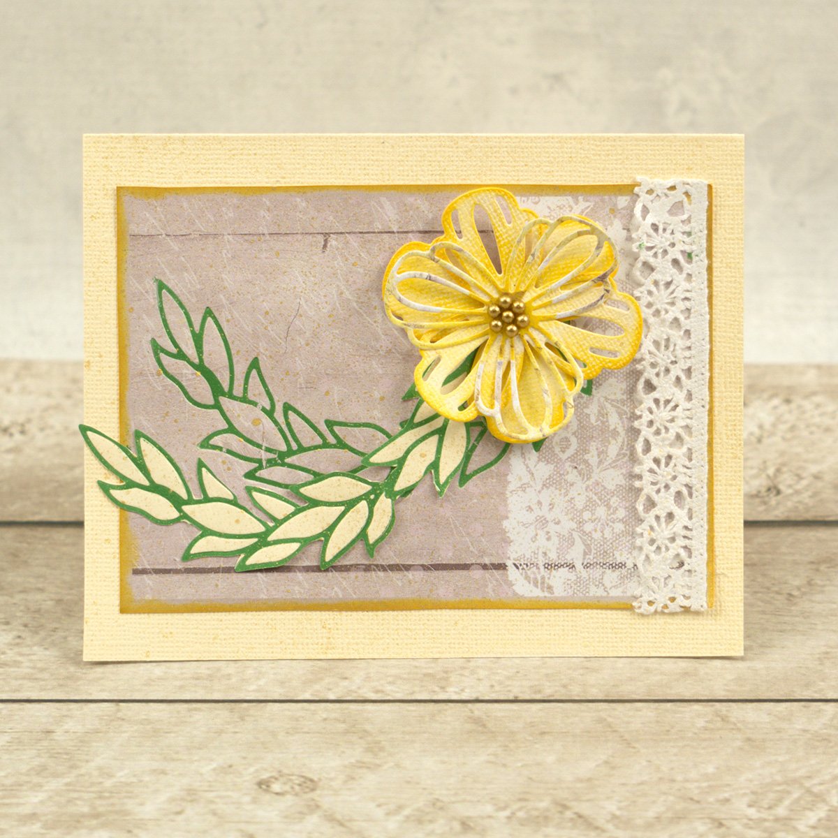 Couture Creations Peaceful Peonies Hotfoil Stamp Wreathed