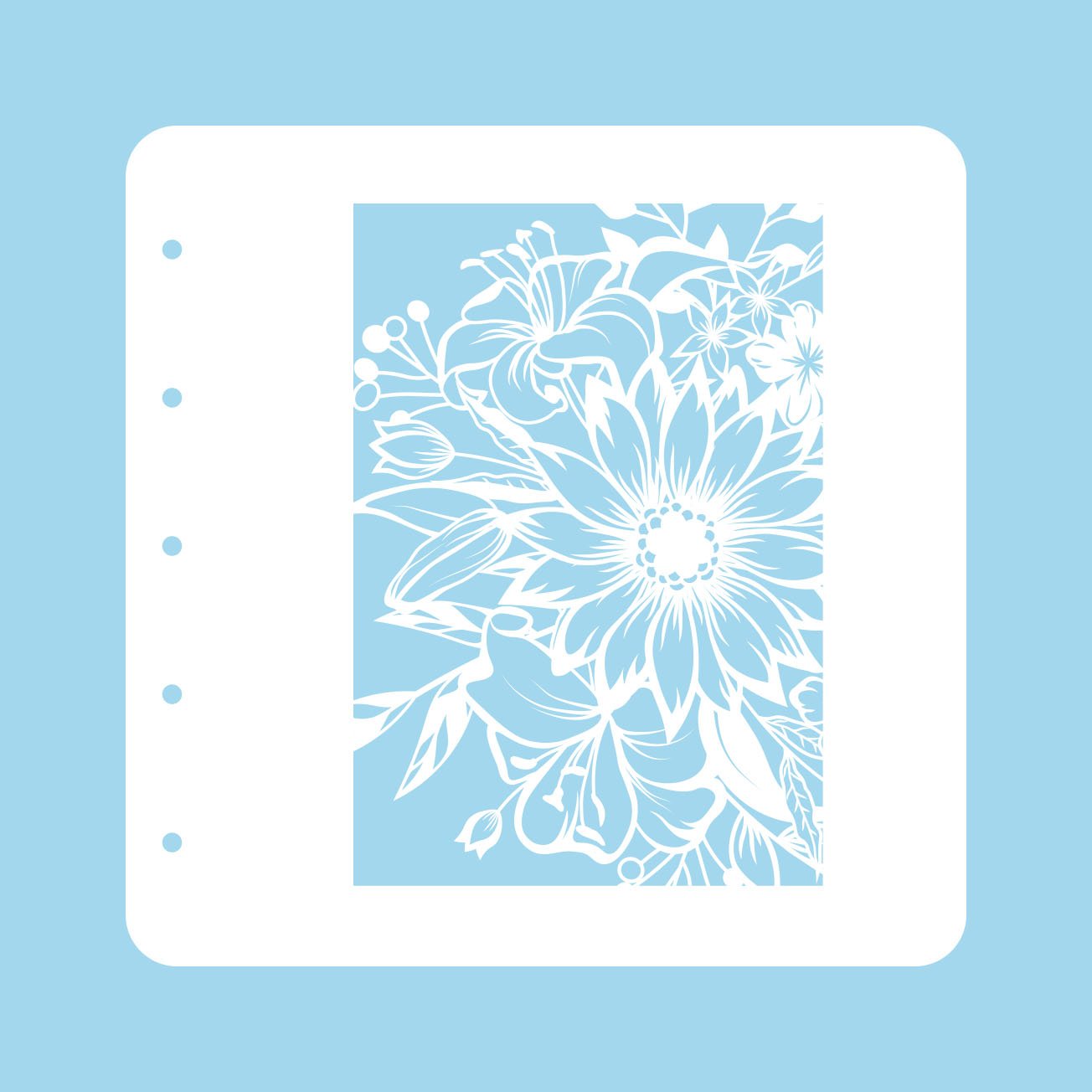 Stencil A6 For Magnetic Colour Set Flower 1