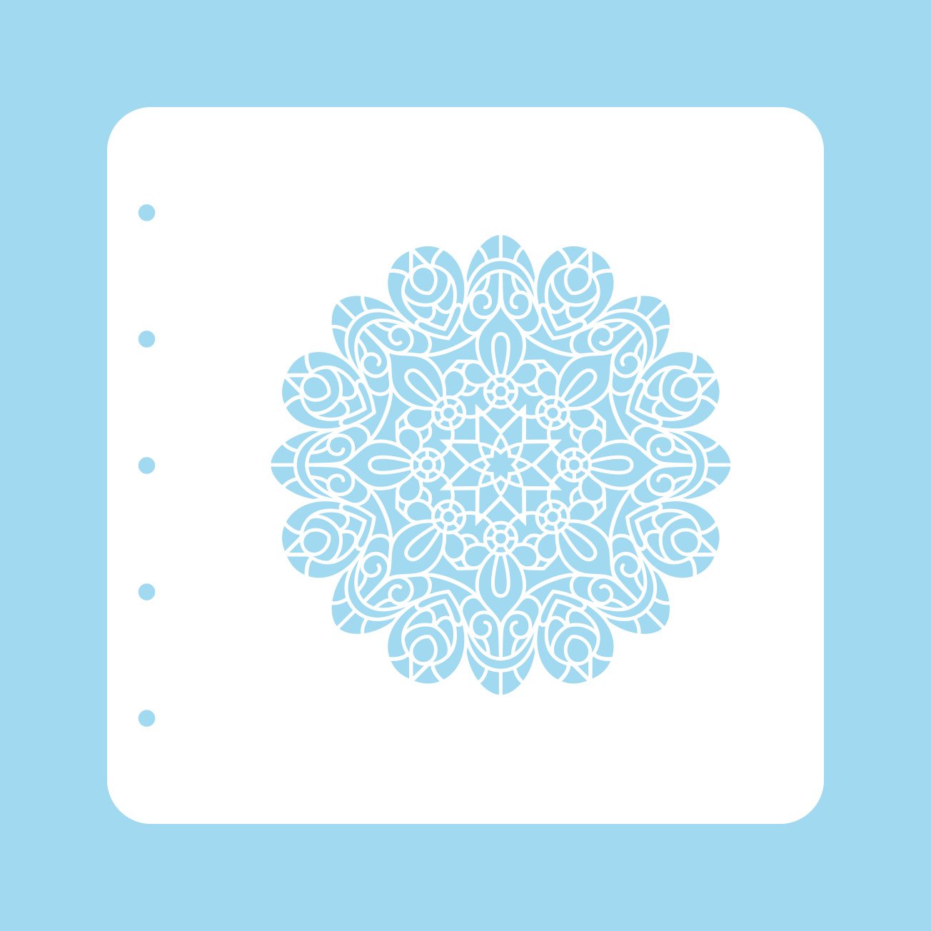 Stencil A6 For Magnetic Colour Set Christmas Time Mandala
