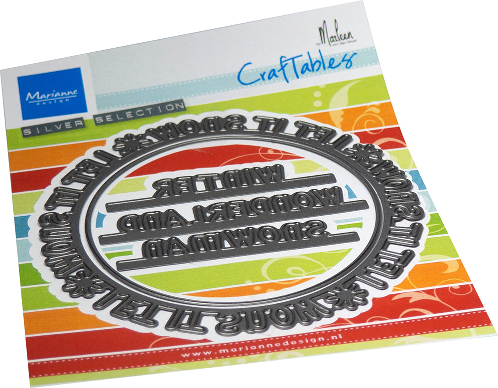 Marianne Design Craftables Die - Let It Snow Circle By Marleen