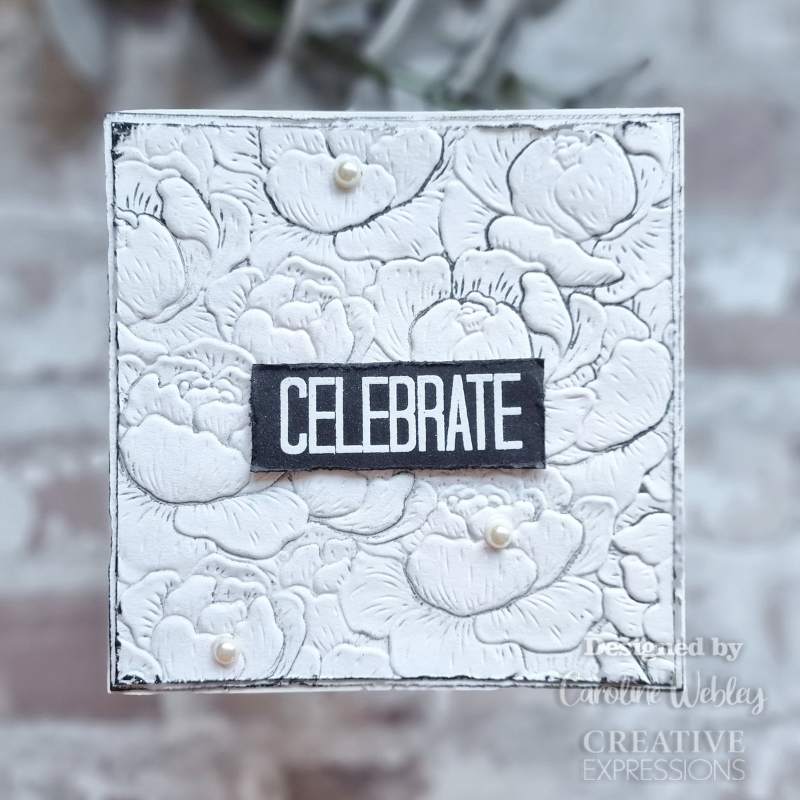 Creative Expressions Peony Blooms 6 in x 6 in 3D Embossing Folder