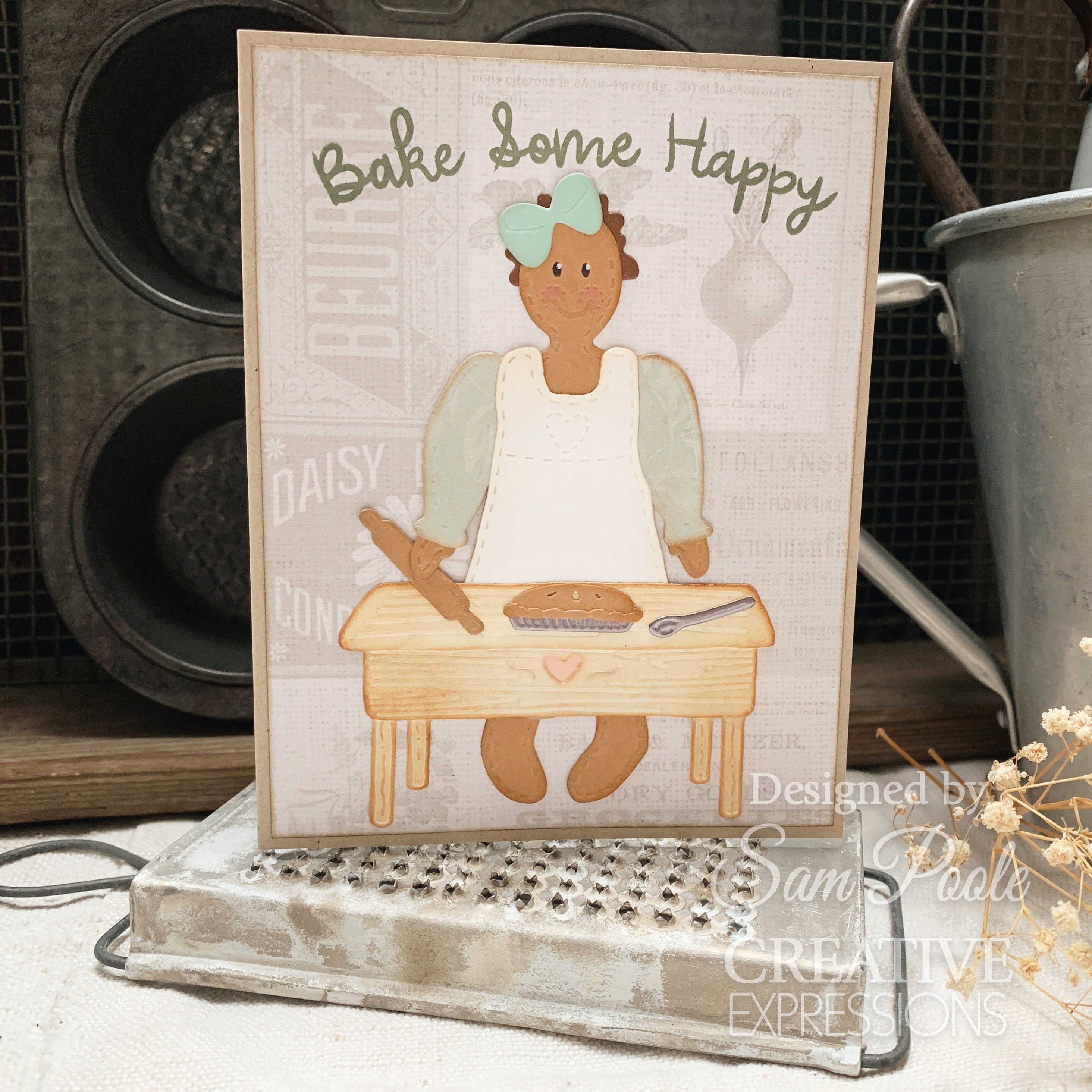 Creative Expressions Sam Poole Rustic Homestead Sentiments 4 in x 6 in Clear Stamp Set