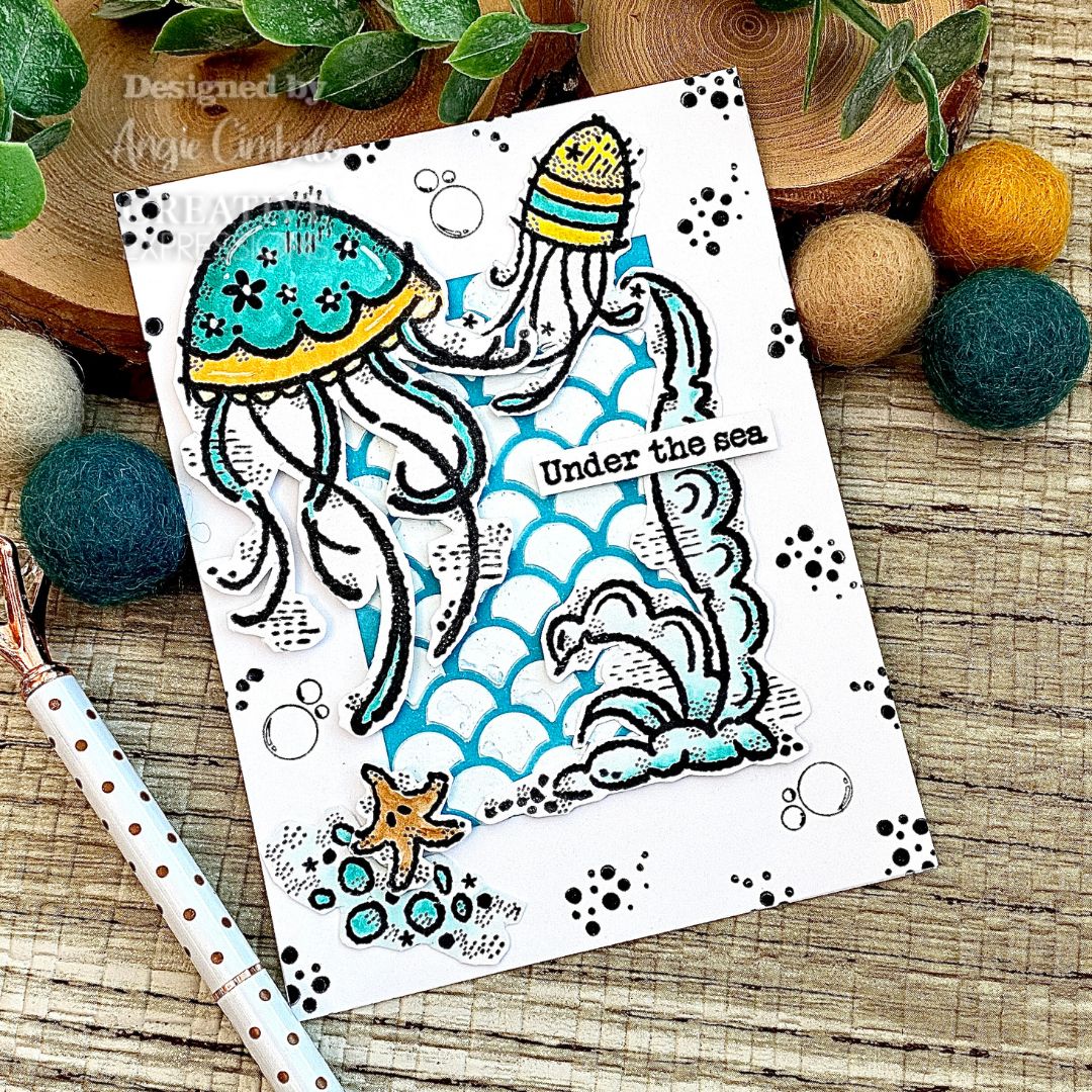 Creative Expressions Mini Stencil Fish Scales 4.0 in x 3.0 in