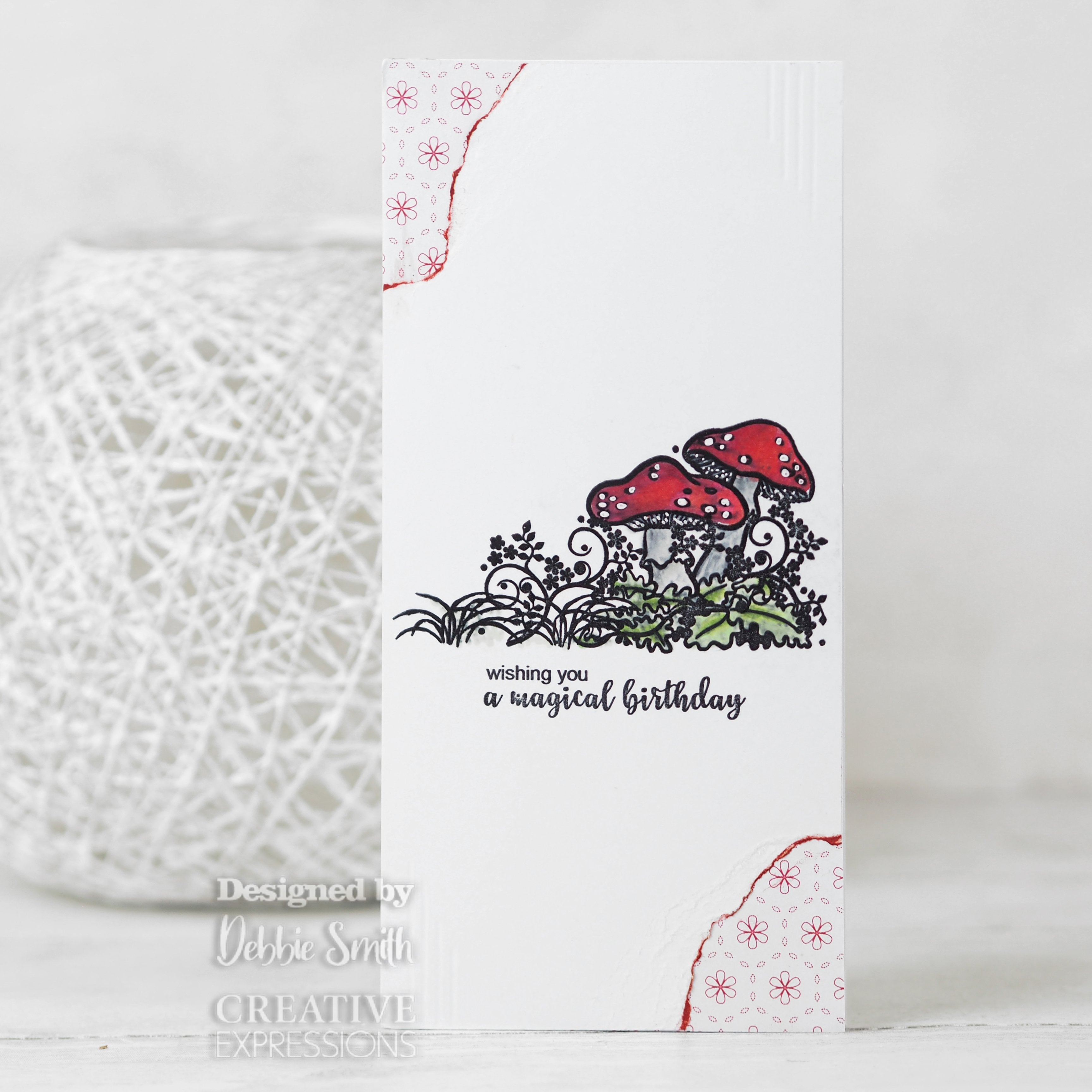 Creative Expressions Designer Boutique Woodland Walk Collection Tiptoe Amongst The Toadstools A6 Clear Stamp Set
